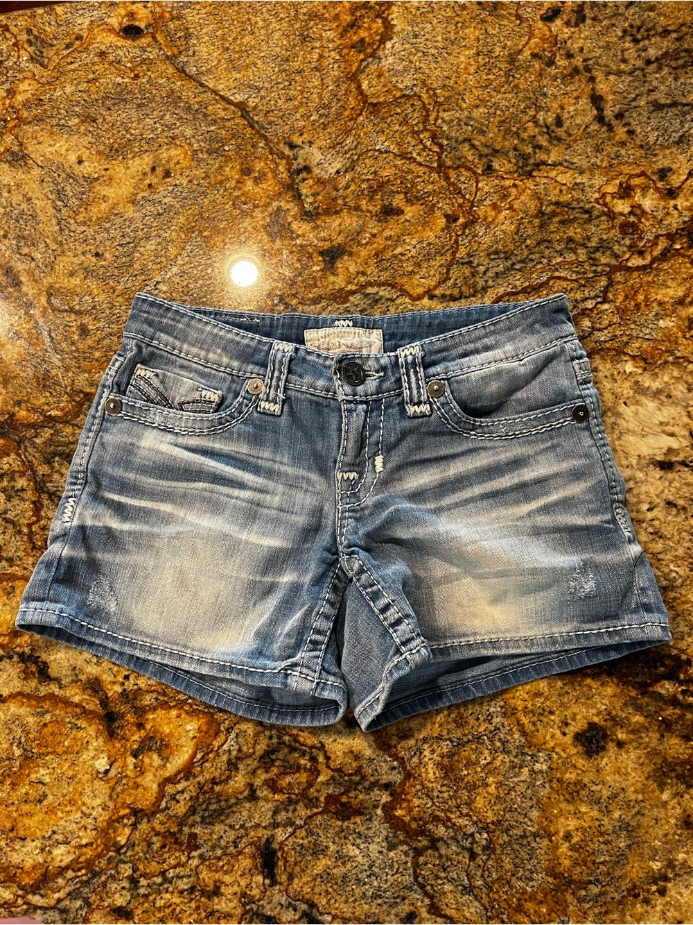 Big Star Women's Light Blue Distressed Denim Shorts